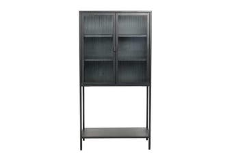 industrieele vitrine DURA STEEL 150cm zwart metalen, Ophalen of Verzenden, Nieuw