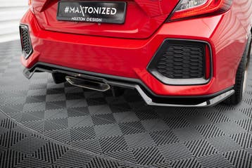 Maxton Diffuser Splitter Honda Civic SI Mk10 - Rood met, Verzenden