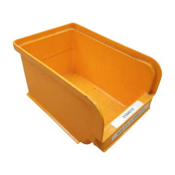 Magazijnbak, 230x150x125 mm, geel kunststof, gebruikt, Ophalen of Verzenden
