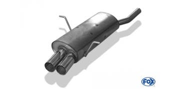 FOX BMW E46 316/ 318 einddemper double flow - 2x76 type 10, Auto-onderdelen, Uitlaatsystemen, Verzenden, Nieuw