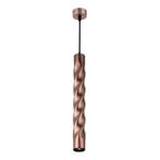 Moderne hanglamp met krul | 30 cm | Rosé Goud | GU10 fitting, 50 tot 75 cm, Nieuw, Ophalen of Verzenden, Metaal