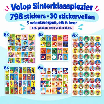 Sinterklaas sticker pakket XXL, Verzenden, Nieuw, Knutselen