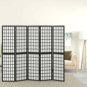 vidaXL Kamerscherm inklapbaar 5 panelen Japanse stijl, Verzenden, Nieuw