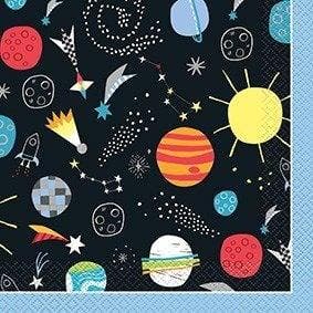 Servetten Space Ruimte (16st), Kleding | Dames, Carnavalskleding en Feestkleding, Nieuw, Ophalen of Verzenden