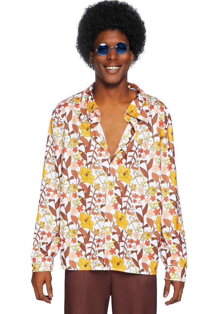 Hippie Blouse Floral Heren, Kleding | Heren, Carnavalskleding en Feestkleding, Nieuw, Ophalen of Verzenden