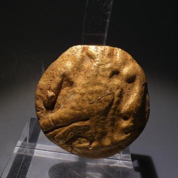 Oud-Egyptisch Terracotta, Goud Horus gouden mummie-amulet. Ø, Verzamelen
