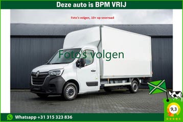 Renault Master L3H2 | Financial Lease voor 629 p/mnd, Stof, Gebruikt, Overige carrosserieën, Wit