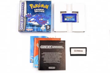 Pokemon Sapphire (German) [Gameboy Advance], Spelcomputers en Games, Games | Nintendo Game Boy, Ophalen of Verzenden, Zo goed als nieuw