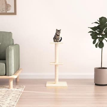 vidaXL Kattenmeubel met sisal krabpalen 73 cm crèmekleurig, Verzenden, Nieuw