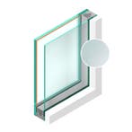 Dubbel glas Figuur HR++ Crepi blank 4mm - sp - #33.1, Ophalen of Verzenden, Nieuw