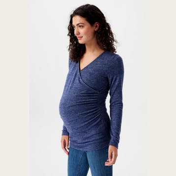Esprit Zwangerschapstrui Longsleeve Cross Over Blauw, Kleding | Dames, Nieuw