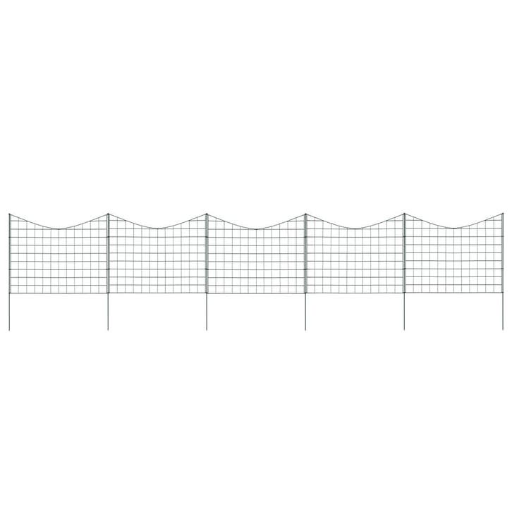 vidaXL Schuttingset hol gebogen 77,5x64 cm groen, Tuin en Terras, Schuttingen, Nieuw, IJzer, Minder dan 1 meter, Verzenden