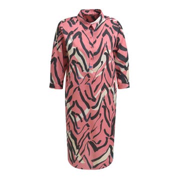 Milano Italy • roze overhemd jurk • 36, Kleding | Dames, Jurken, Verzenden, Roze, Maat 36 (S), Milano Italy