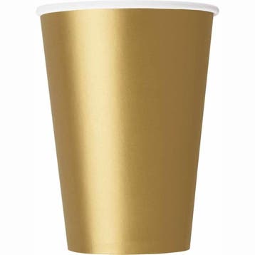 Bekers goud 350ml - 8 stuks, Ophalen of Verzenden, Nieuw