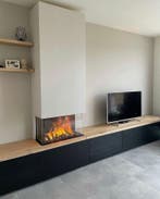 Zwevend TV meubel I Met elektrische haard I haardmeubel, Nieuw, 200 cm of meer, Tijdloos, Overige houtsoorten