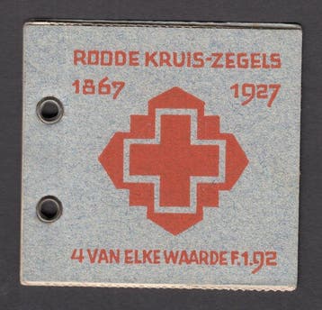 Nederland 1927 - Postzegelboekje Rode Kruis, met plaatfout -, Postzegels en Munten, Postzegels | Nederland, Gestempeld