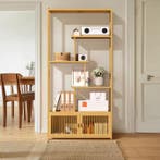 Bamboe Opbergrek –6-Laags Plantenrek en Boekenrek 85,5×176 c, Verzenden, Nieuw