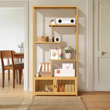 Bamboe Opbergrek –6-Laags Plantenrek en Boekenrek 85,5×176 c, Huis en Inrichting, Kasten | Boekenkasten, Verzenden, Nieuw