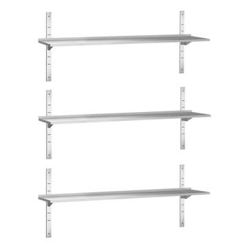 GGM Gastro | 3-laags RVS wandplank PREMIUM - 1800x300mm |, Verzenden, Nieuw in verpakking, RVS Meubilair