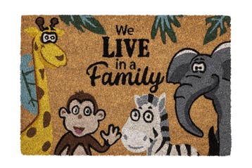 Kokos deurmat Family  60 x 40 cm, Tuin en Terras, Verzenden, Nieuw