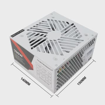 T.F.Skywindintl 750W ATX Gaming Voeding - Wit, Non-Modular,, Verzenden, Nieuw