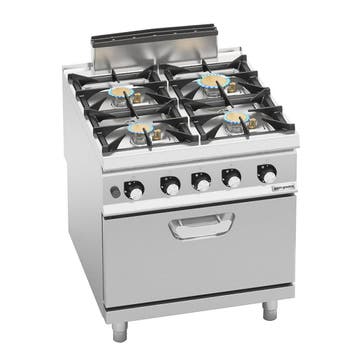 GGM Gastro | Gasfornuis - Paolo 900 - 800x900mm - 35,8 kW -, Verzenden