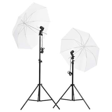 vidaXL Studioverlichtingsset met statieven en paraplus, Audio, Tv en Foto, Fotografie | Fotostudio en Toebehoren, Verzenden, Nieuw