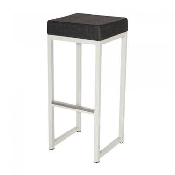 Barkruk Kubo Bar | Staal/Linnen | Antraciet/Wit | 2 stuks, Verzenden, Nieuw in verpakking