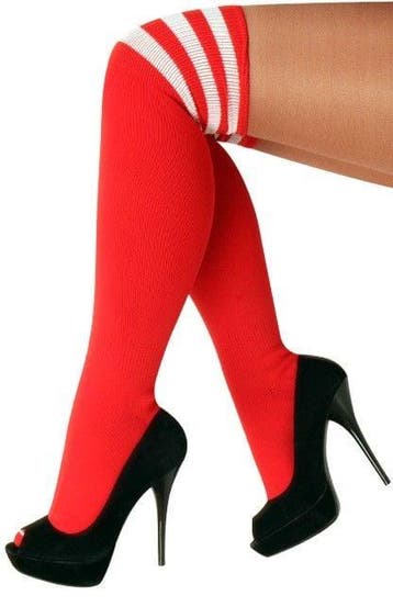 Cheerleader sokken rood/wit, Ophalen of Verzenden, Nieuw