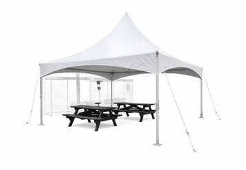 Stijlvolle PAGODE KEDER TENT RONDE PALEN - INCL ZIJWANDEN..., Verzenden, Nieuw