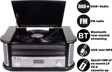 2dekans | Denver Retro Platenspeler - Ingebouwde Speakers en, Ophalen of Verzenden, Zo goed als nieuw