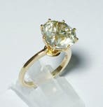 Cocktailring - 14 karaat Geel goud - 6.19ct. tw. Diamant