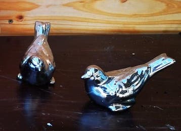 Vogel keramiek Zilver per stuk, Ophalen of Verzenden, Nieuw