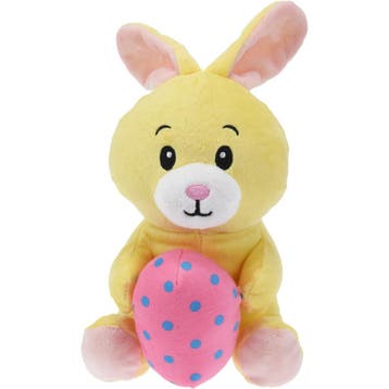 Paashaas knuffel - zachte pluche - geel - 20 cm - met, Verzenden, Nieuw