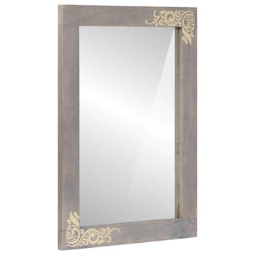 vidaXL Badkamer Spiegel Grijs 70 x 50 x 2,5 cm, Verzenden, Nieuw