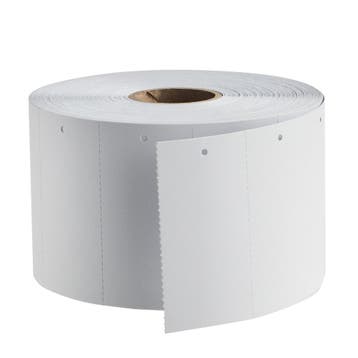 45x90mm - Witte Kartonnen Labels op Rol / Hangetiketten
