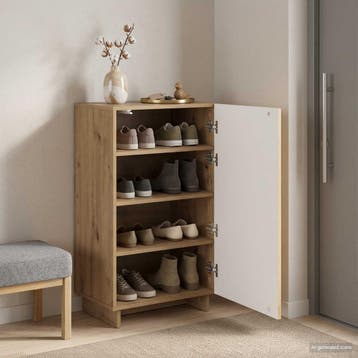 vidaXL Schoenenkast 48 x 38 x 87,5 cm Bewerkt hout, Verzenden, Nieuw