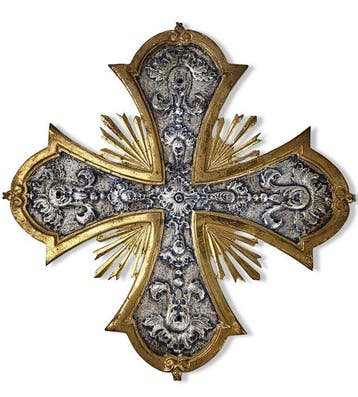 Kruis - Verguld brons - 1750-1800 - Barokke Wijding - 26 cm