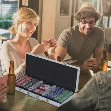Complete Poker Set met 500 Chips, Kaarten, Dobbelstenen en A, Verzenden, Nieuw