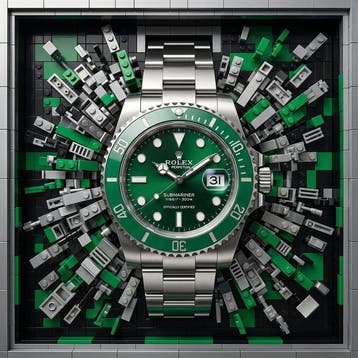 Artxlife - Lego Rolex Submariner Hulk Green Explosion [XXL], Nieuw