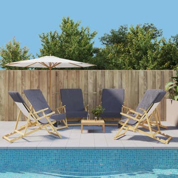 vidaXL Strandhanddoeken 6 st 400 g/m² 60x135 cm stof, Verzenden, Nieuw