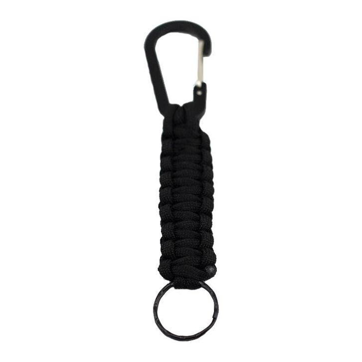 Paracord Sleutelhanger Zwart - Karabijn, Sieraden, Tassen en Uiterlijk, Overige Accessoires, Nieuw, Ophalen of Verzenden