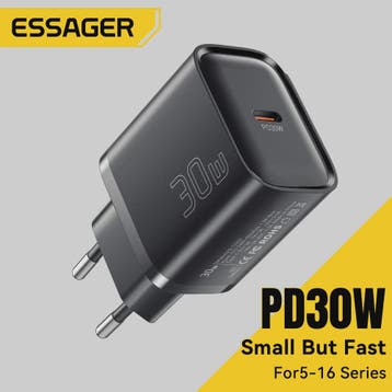 Essager Mini 30W Snellader Type C PD QC3.0 voor iPhone, Sams, Verzenden, Nieuw