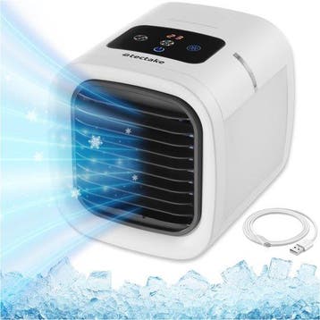 2dekans | tectake® Aircooler Frosty met LED-Verlichting - 2, Witgoed en Apparatuur, Ophalen of Verzenden, Zo goed als nieuw