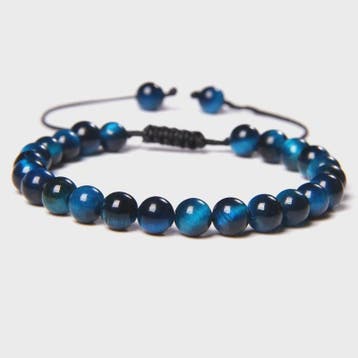 Blauwe Tijgeroog Kralen Armband 6MM - Natuursteen Meditatie, Sieraden, Tassen en Uiterlijk, Edelstenen, Verzenden, Nieuw