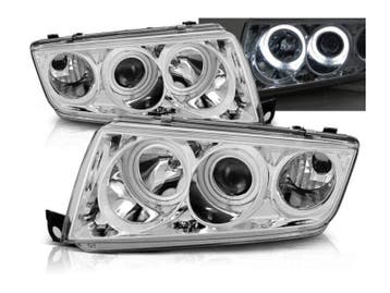 CCFL Angel Eyes koplampen Chrome geschikt voor Skoda Fabia 1, Verzenden, Nieuw, Skoda