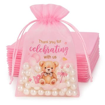 Fako Bijoux - Organza Zakjes Met Print - Thank You For, Verzenden, Nieuw