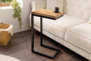Massief houten bijzettafel GASTON 65cm naturel mangohout, Ophalen of Verzenden, Nieuw