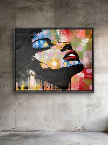 isem (1985) - Sexy face ( size XL 98x76cm 100% hand paint )