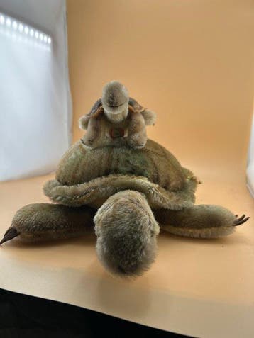 Steiff - Pluche speelgoed Schildkröte mit Baby - 1970-1980